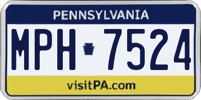 PA license plate MPH7524