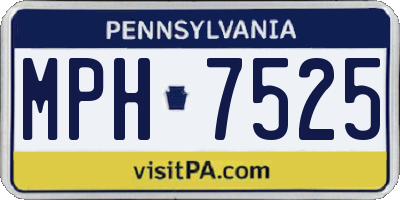 PA license plate MPH7525