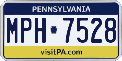 PA license plate MPH7528