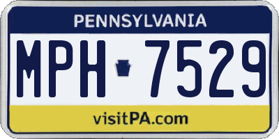 PA license plate MPH7529