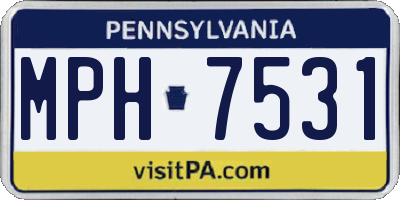 PA license plate MPH7531
