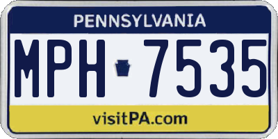 PA license plate MPH7535