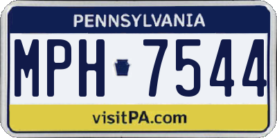 PA license plate MPH7544