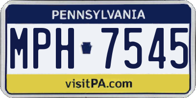 PA license plate MPH7545