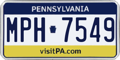 PA license plate MPH7549