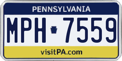 PA license plate MPH7559