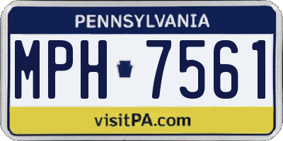 PA license plate MPH7561