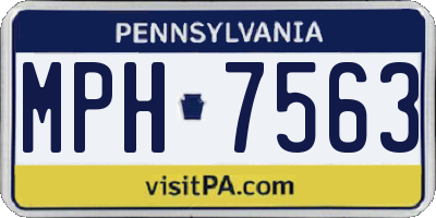PA license plate MPH7563