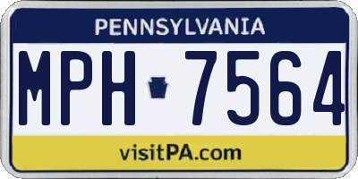 PA license plate MPH7564