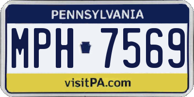 PA license plate MPH7569
