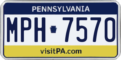 PA license plate MPH7570