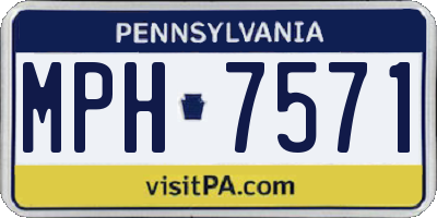 PA license plate MPH7571