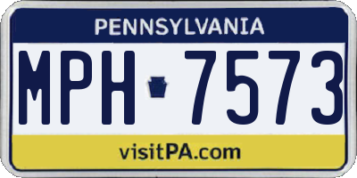 PA license plate MPH7573