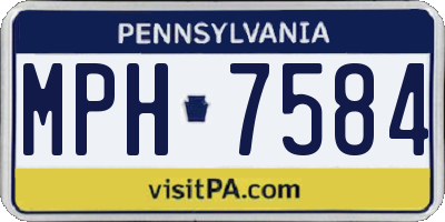 PA license plate MPH7584
