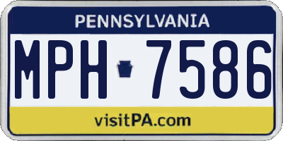 PA license plate MPH7586