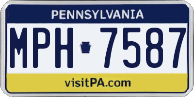 PA license plate MPH7587