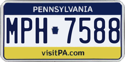 PA license plate MPH7588