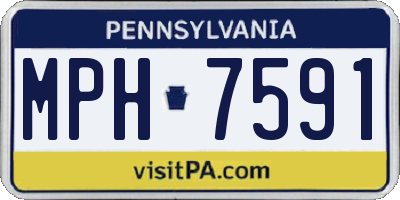 PA license plate MPH7591