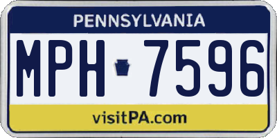 PA license plate MPH7596