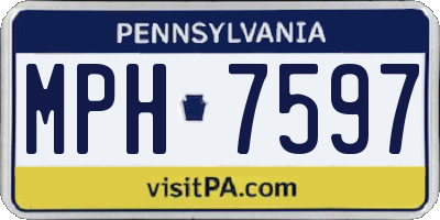 PA license plate MPH7597