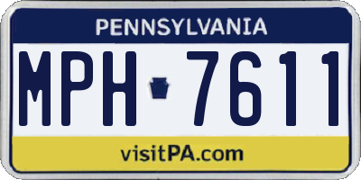 PA license plate MPH7611