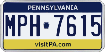 PA license plate MPH7615