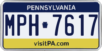 PA license plate MPH7617