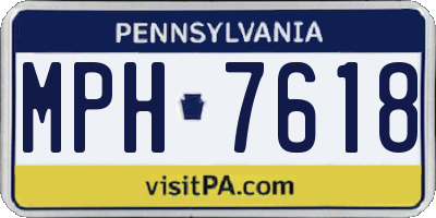 PA license plate MPH7618
