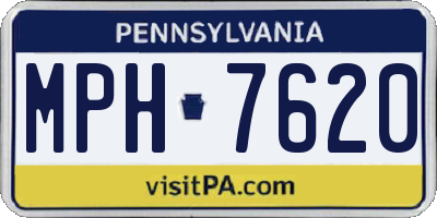 PA license plate MPH7620