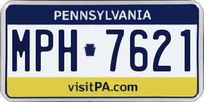 PA license plate MPH7621