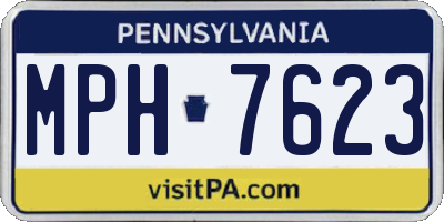 PA license plate MPH7623