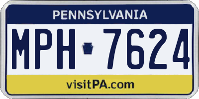 PA license plate MPH7624