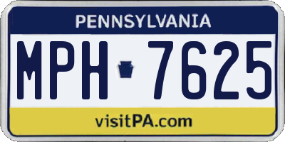 PA license plate MPH7625