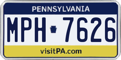 PA license plate MPH7626