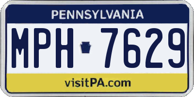 PA license plate MPH7629