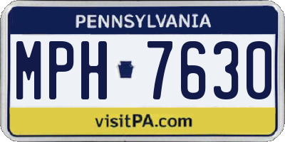 PA license plate MPH7630