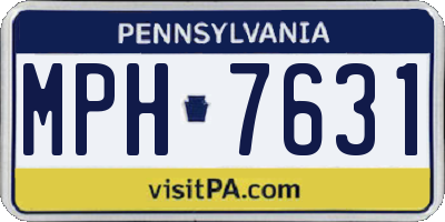 PA license plate MPH7631
