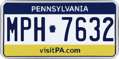PA license plate MPH7632