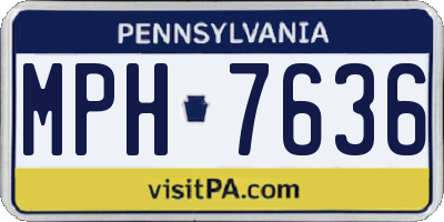 PA license plate MPH7636