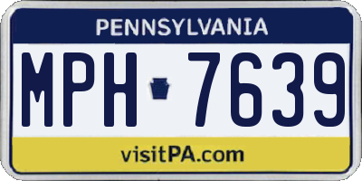 PA license plate MPH7639