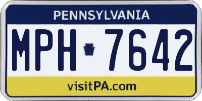 PA license plate MPH7642