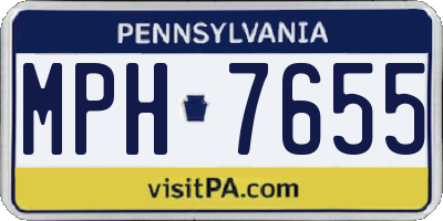 PA license plate MPH7655