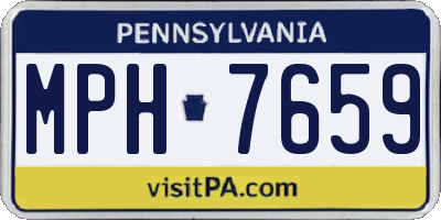 PA license plate MPH7659