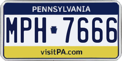 PA license plate MPH7666