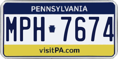 PA license plate MPH7674