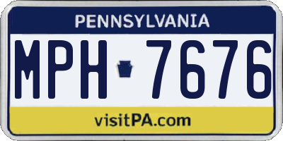 PA license plate MPH7676