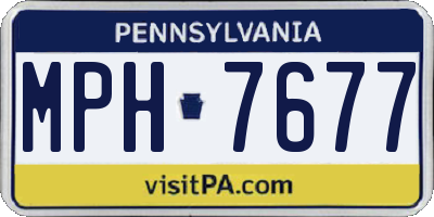 PA license plate MPH7677