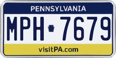 PA license plate MPH7679