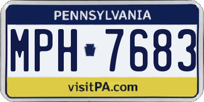PA license plate MPH7683