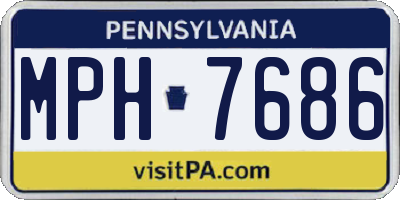 PA license plate MPH7686
